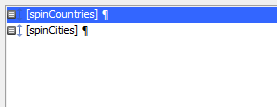 The two added spin list controls